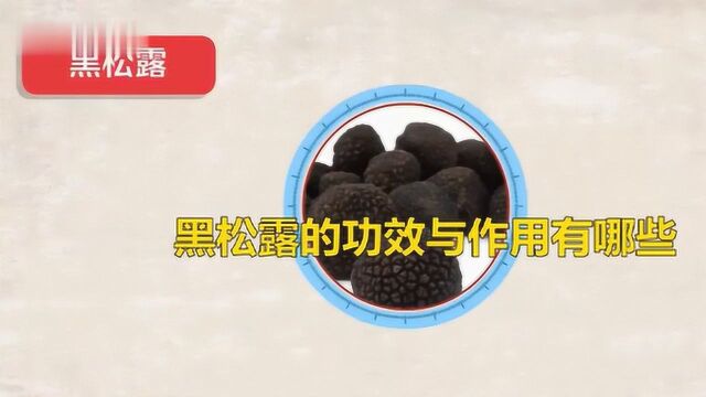 黑松露的功效与作用有哪些