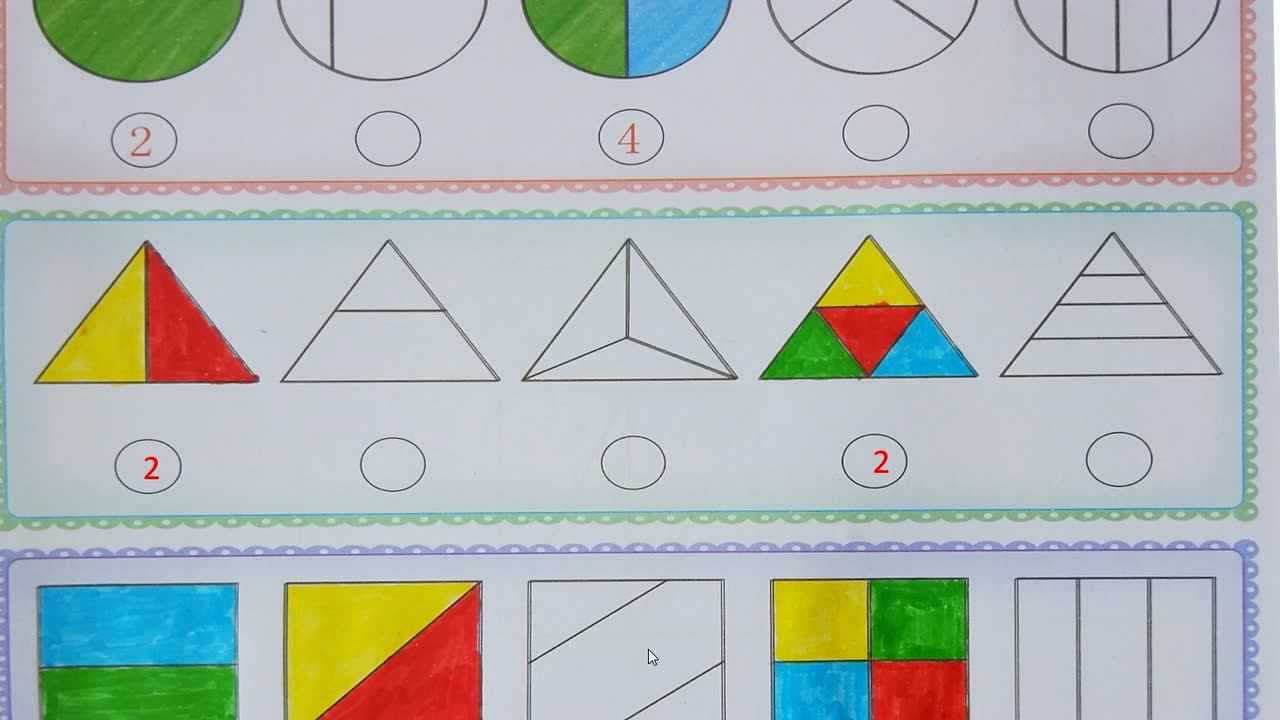 大班二等分,四等分