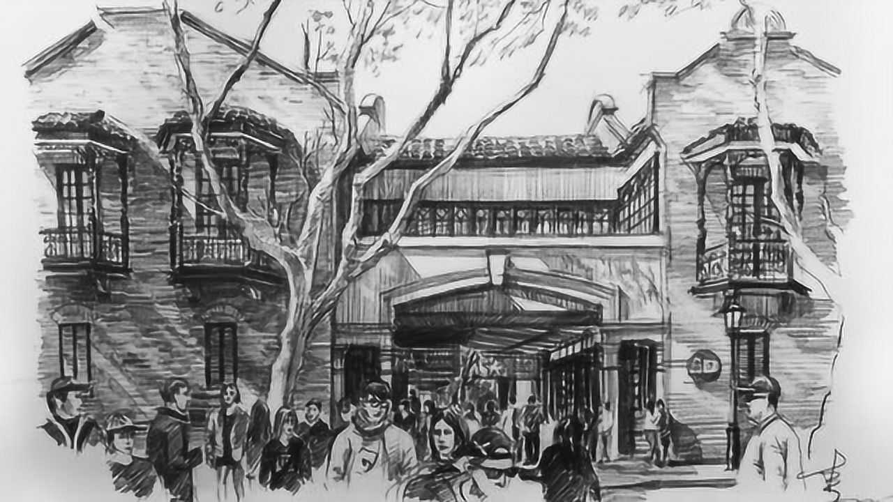 上海新天地建筑风景素描——李响