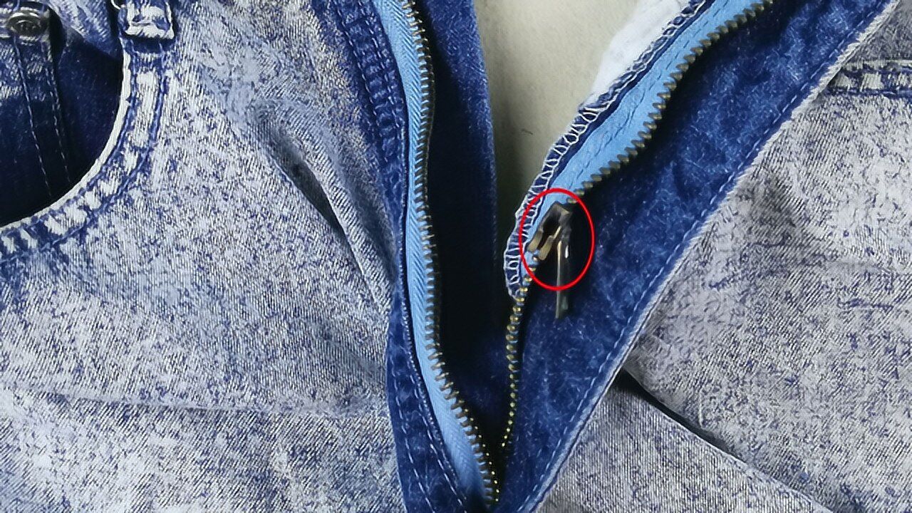 裤子门襟拉链坏了怎么办?老师傅教我不用换拉链,简单搞定,完美