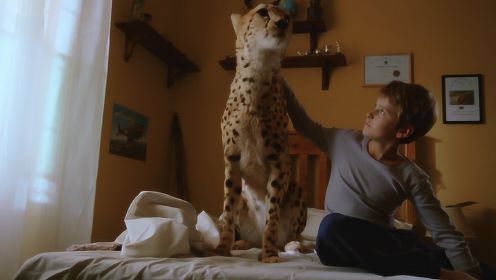男孩捡到一只猎豹当宠物，将它当猫咪养在家里，一部温情动物电影