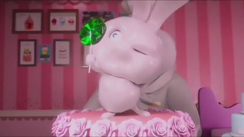 彩虹棒棒糖拥有神奇的魔力，兔兔为了抢糖，被厨师做成了蛋糕！
