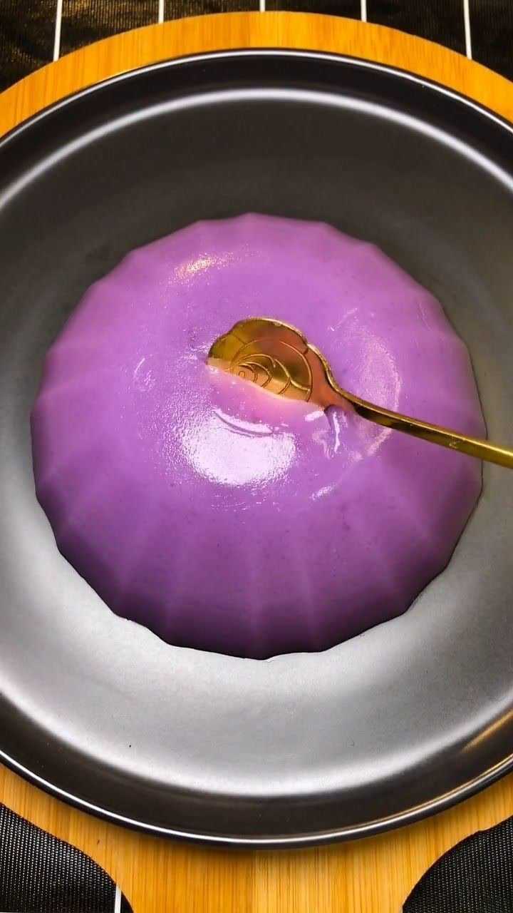 非常美味的紫薯牛奶冻做好