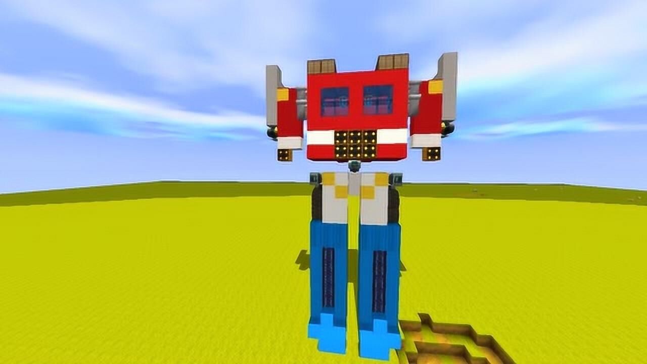 迷你世界 变形金刚高达机器人 汽车变身教程 特别简单