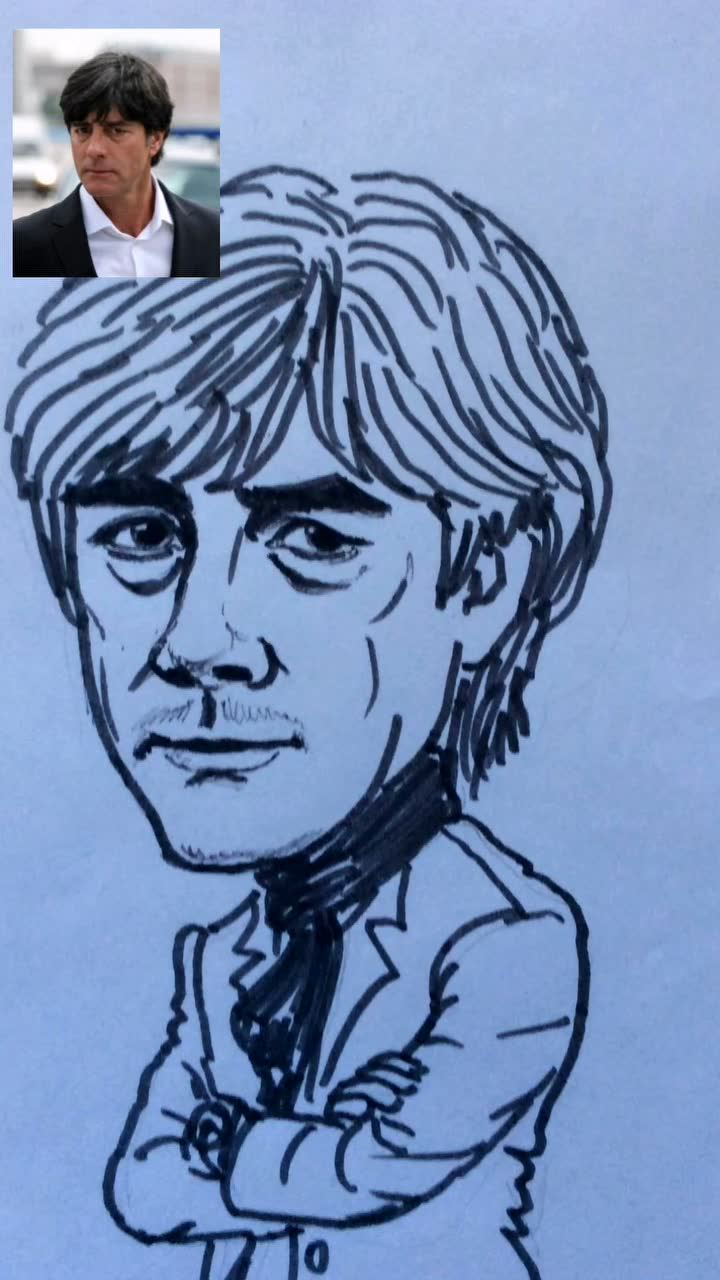 简笔漫画,足球教练勒夫漫画