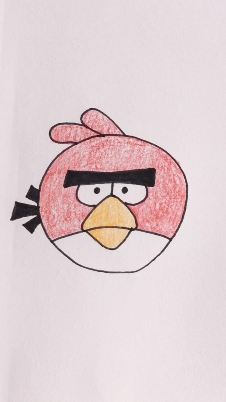 学画愤怒的小鸟