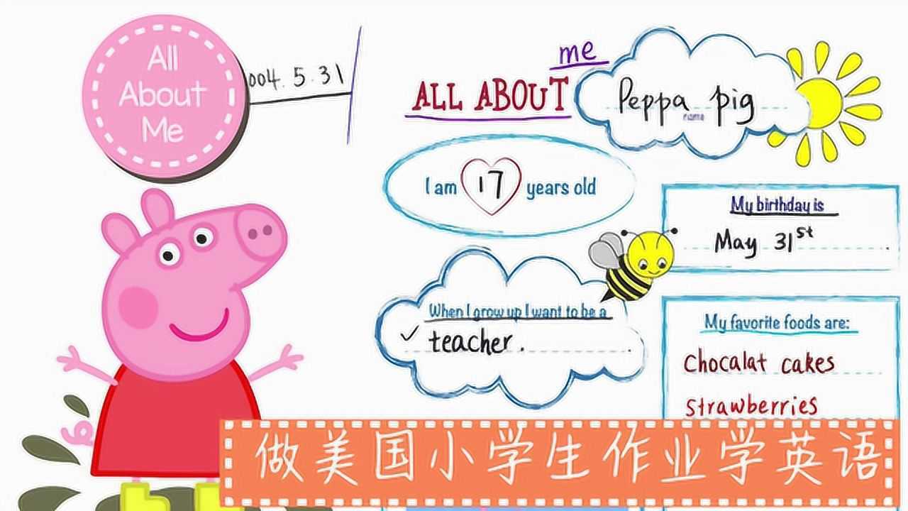 做美国小学生作业学英语如何介绍我自己allaboutme