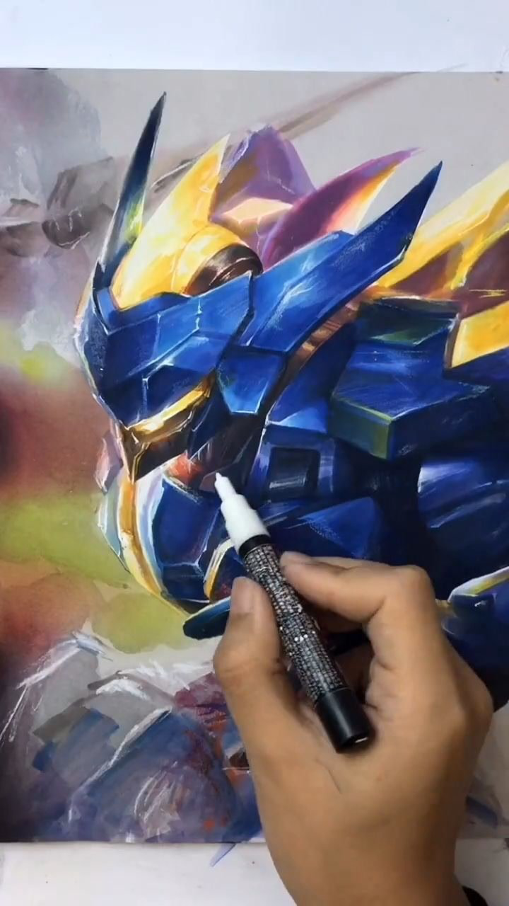 画赵云的引擎之心机甲风超级炫酷