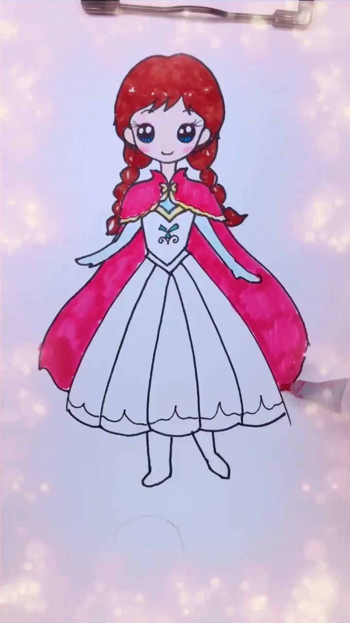 安娜公主画法图片