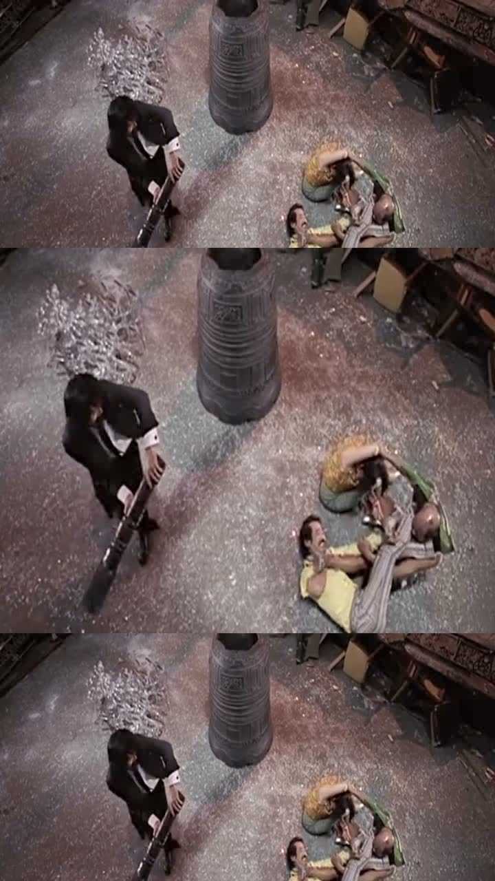 功夫周星驰一棒子打中斧头帮老大所有人都蒙圈了