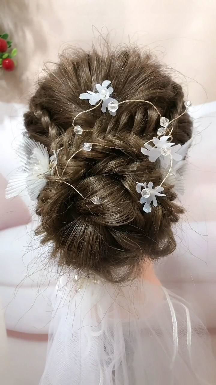 中式新娘盘发头纱,你学会了吗?