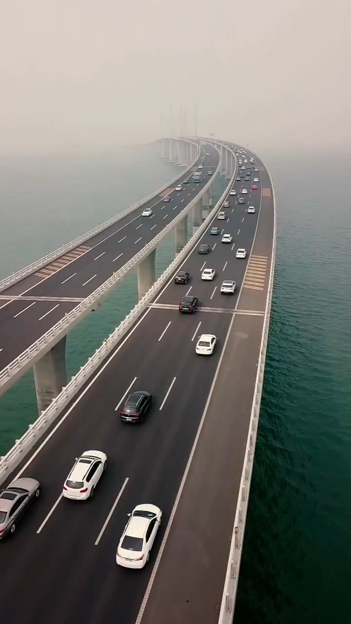 中国最壮观的跨海大桥,青岛胶州湾跨海大桥,曾经的世界第一