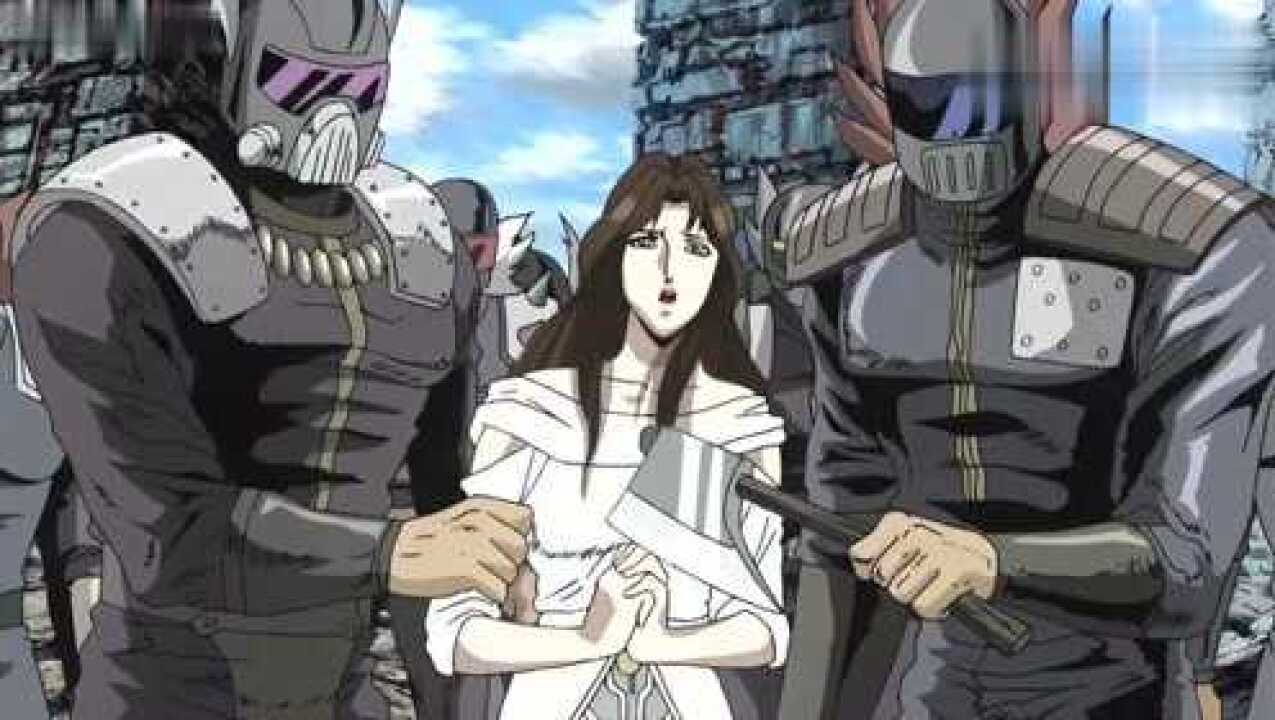 北斗神拳 希恩用拳四郎威胁尤利娅,在拳四郎身上留下了七个伤疤