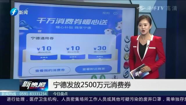 你抢到了吗?宁德发放2500万元消费券 相关细则请查收!