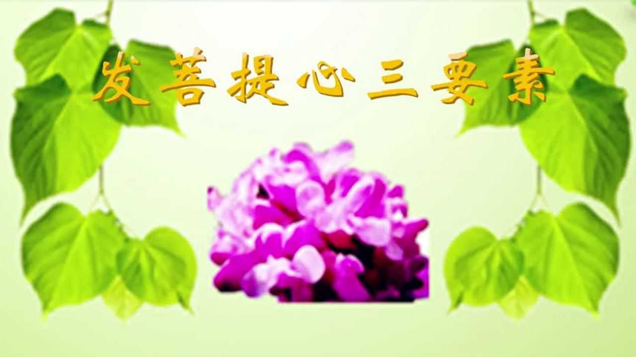 发菩提心三要素