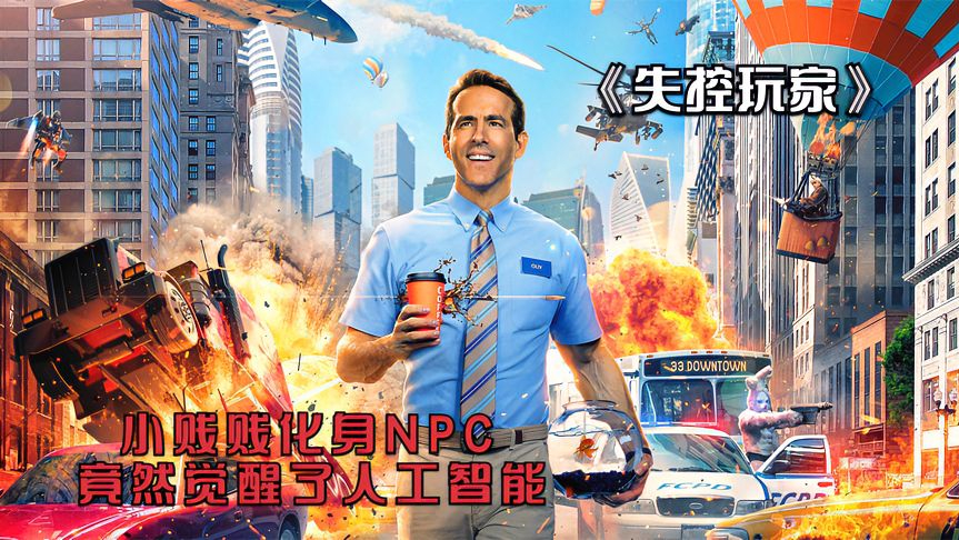 《失控玩家》:小贱贱化身npc,为了心中的女神不断打怪升级!