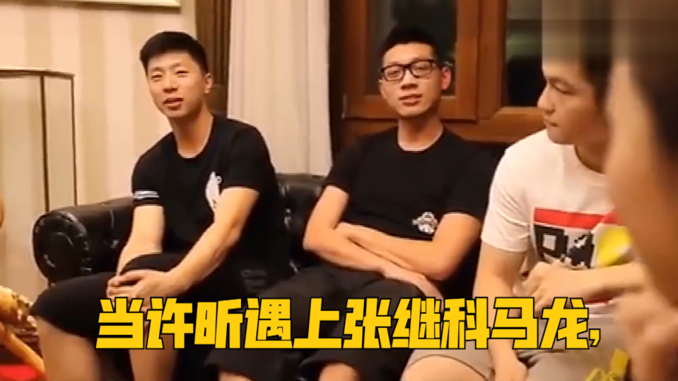 当许昕遇上张继科马龙,三个人就像说群口相声!刘国梁气得直跺脚!