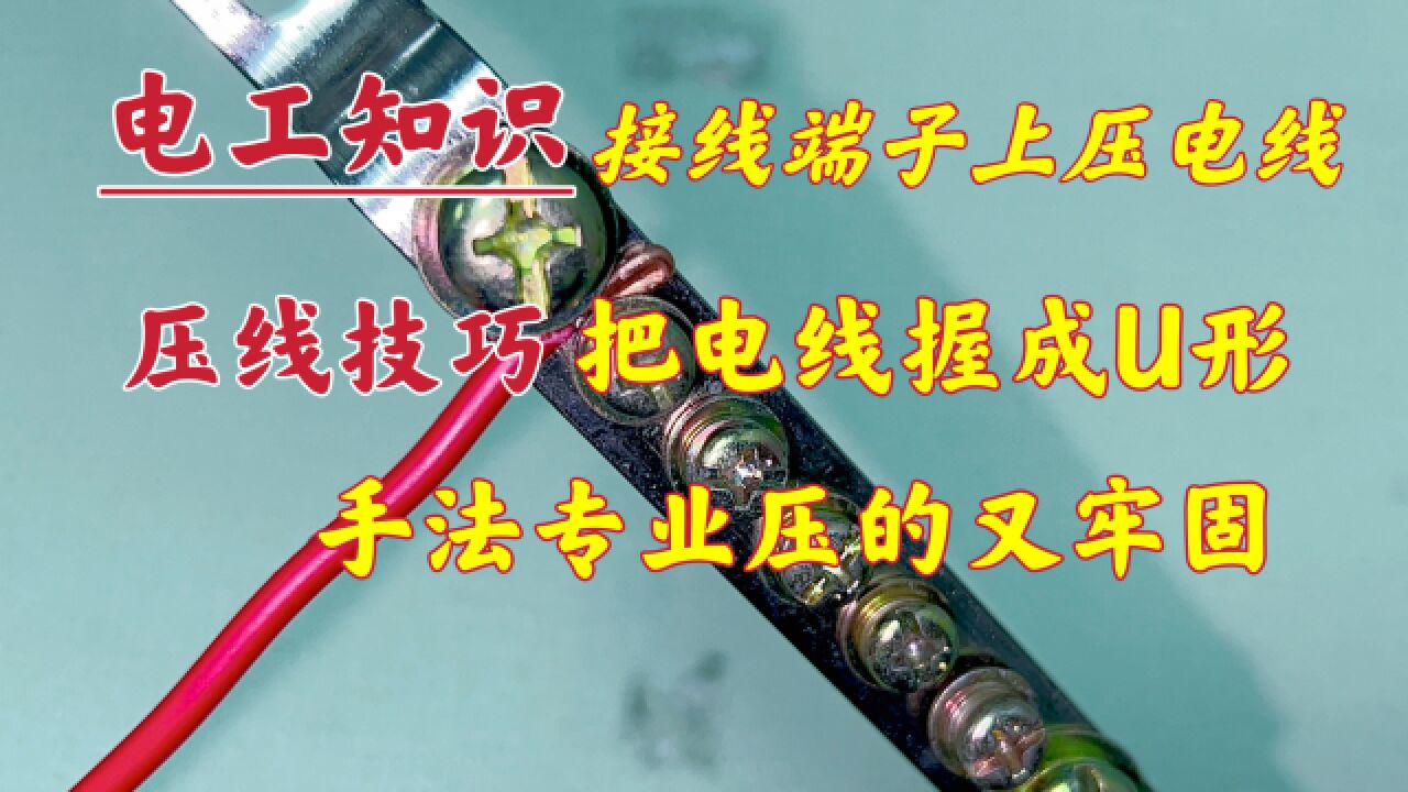 接线端子压电线,原来把线头握成“U形”,手法又专业压的又牢固_高清1080P在线观看平台_腾讯视频