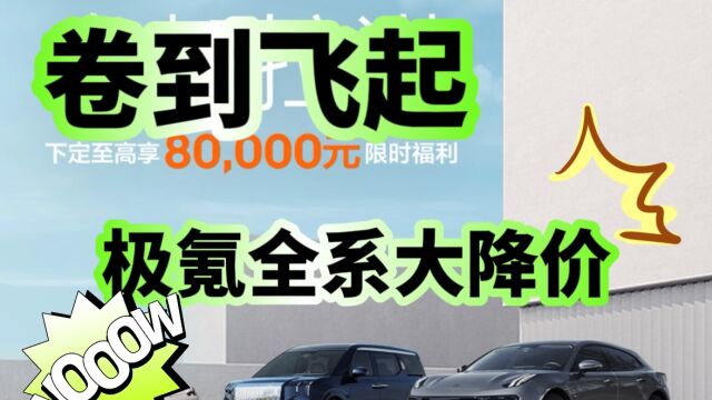 极氪品牌全线降价了,80000元享受给你了 