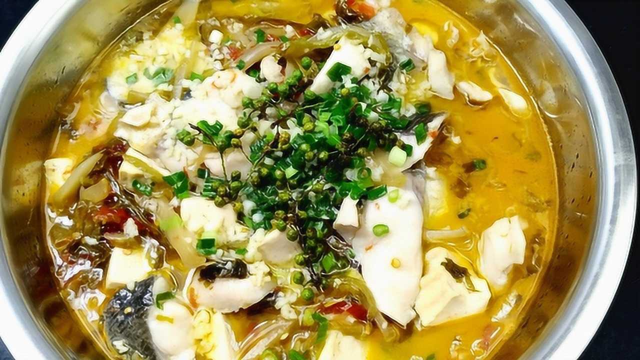 豆腐酸菜鱼做法简单味道酸辣看见就流口水不小心就多吃饭