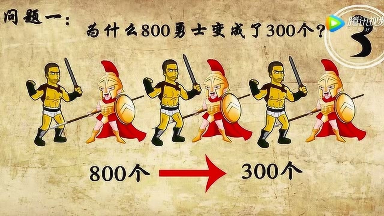 腦力測試:斯巴達勇士原來是800個到了電影裡變成300個猜猜