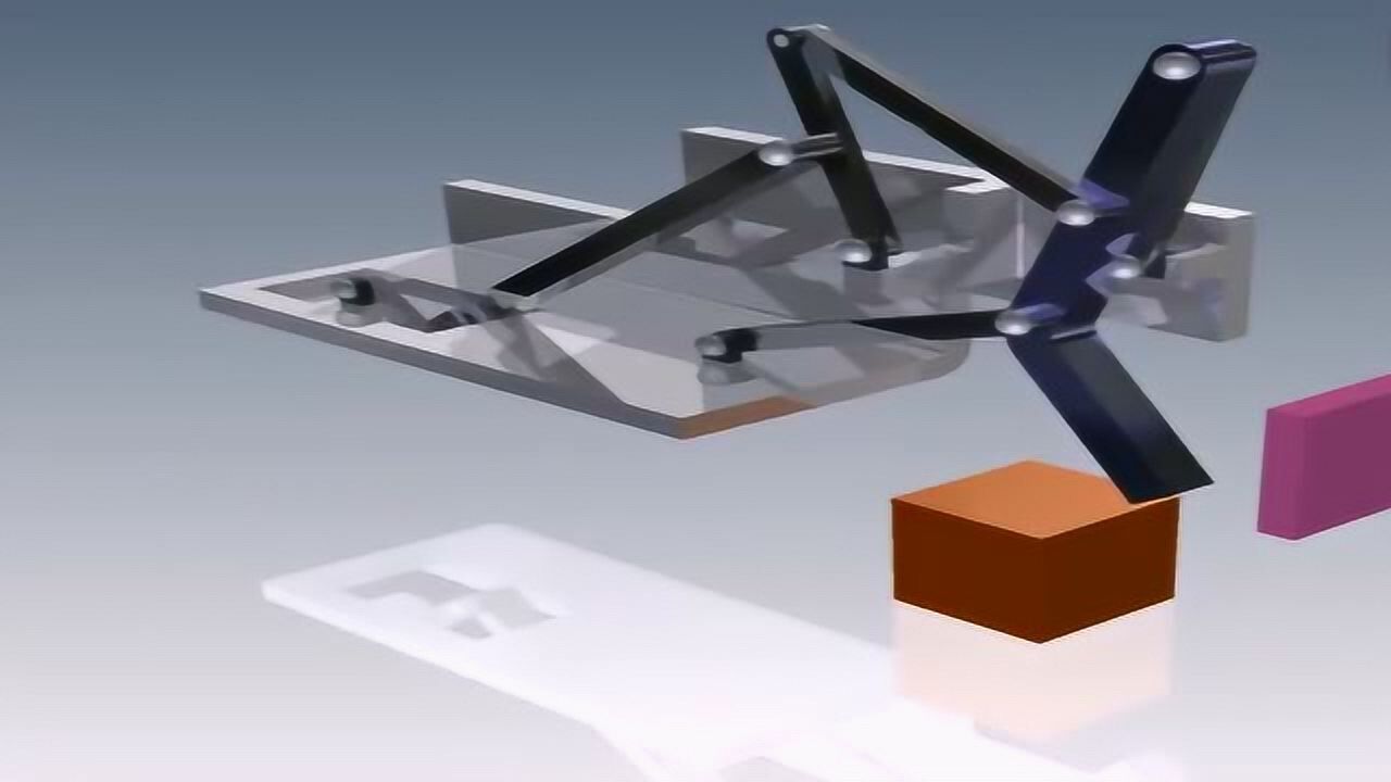 六连杆旋转升降机构,原理简单但很实用,动画演示的很直观,过瘾