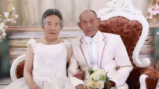 神仙爱情!80旬白金婚夫妻补拍婚纱照:结婚70年不吵架