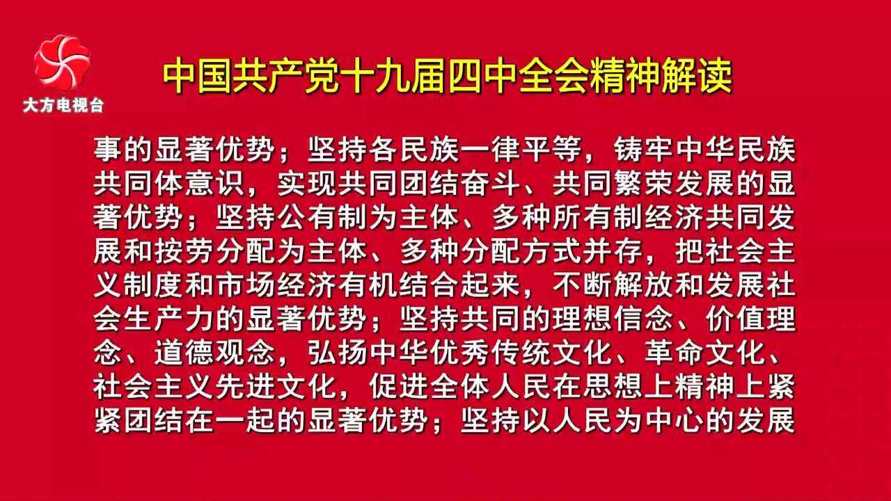 中国共产党十九届四中全会精神解读腾讯视频}