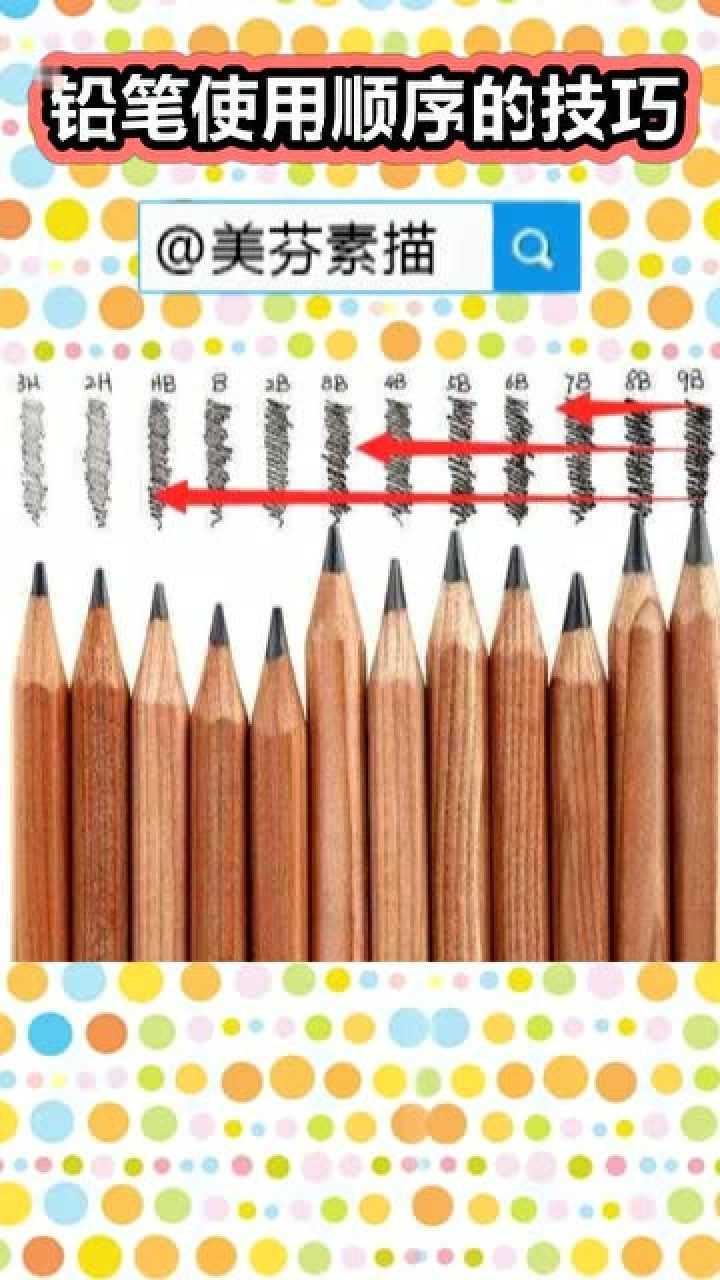 教你区分素描各种型号的铅笔,以及铅笔的实用顺序技巧介绍!