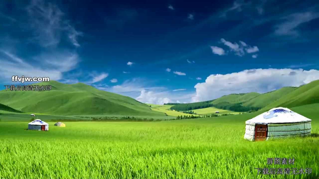 演出led蒙古族歌舞背景视频草原蒙古包