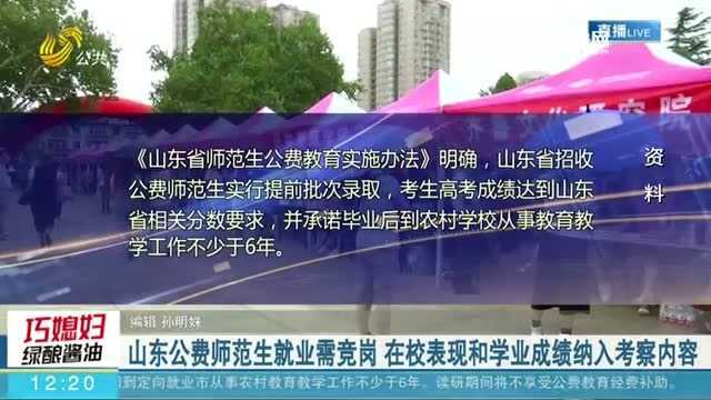 速看!山东省公费师范生就业需竞岗 在校表现和学业成绩纳入考察