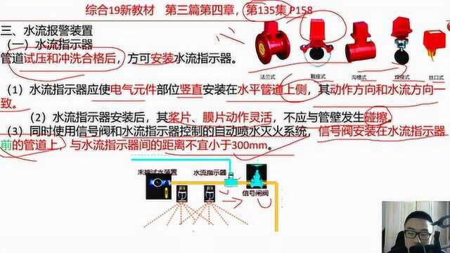 消防工程师学习要拆分成好多模块,水流指示器每年都出现在试卷上,考生收藏