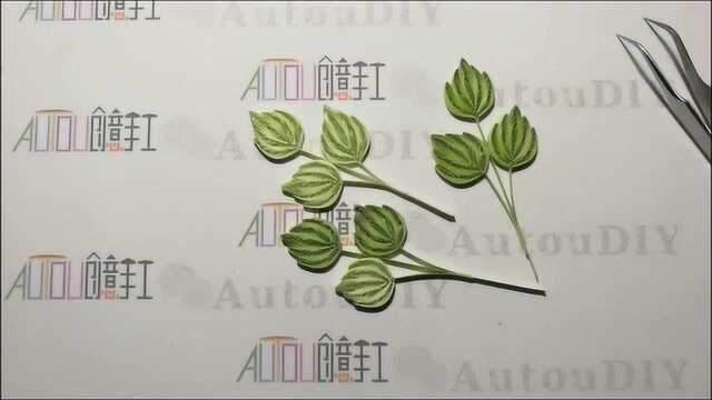 A4衍纸花环清新DIY创意手工教程AUTOU