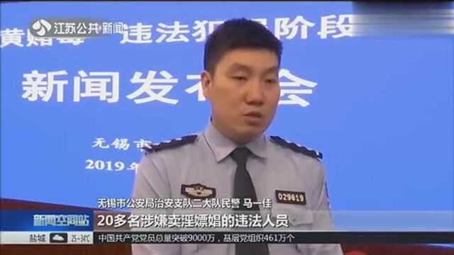 线上预约线下交易无锡警方破获一起网络组织卖淫案抓了20多人