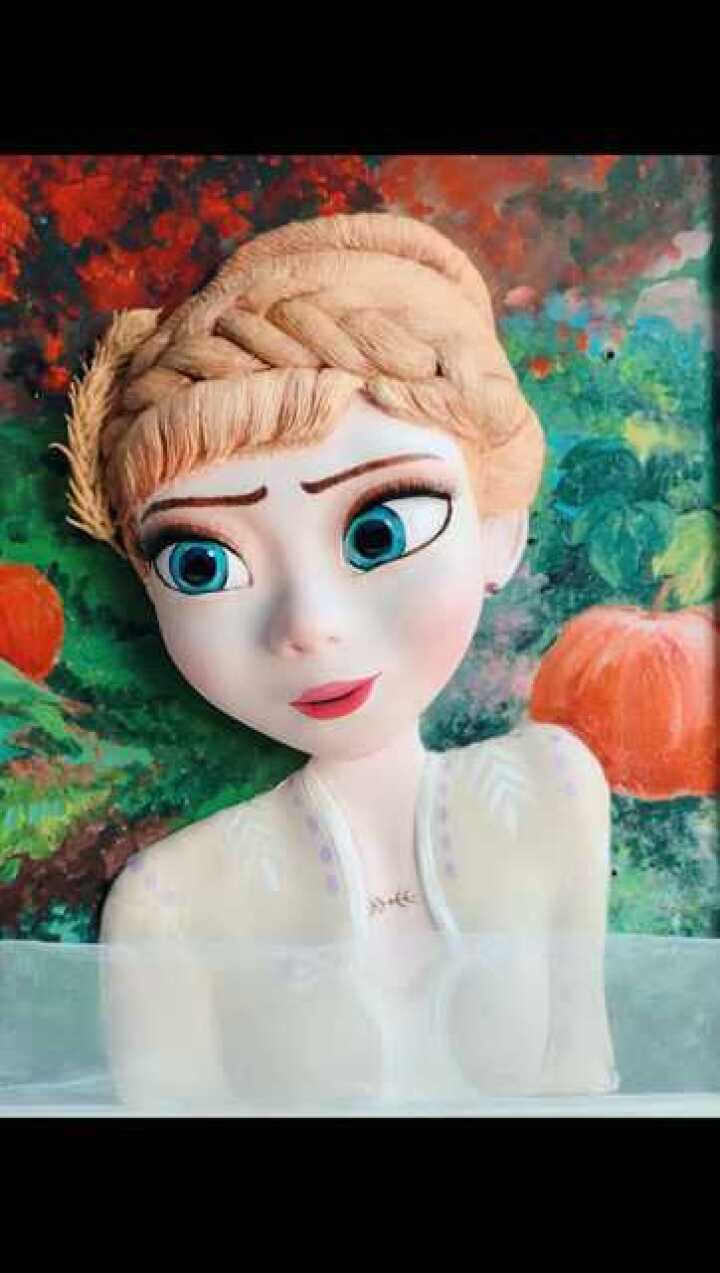 黏土浮雕画:冰雪奇缘2,安娜公主