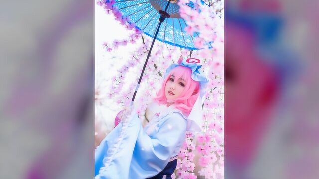 CosPlay《东方project》西行寺幽幽子,优雅知性的小姐姐