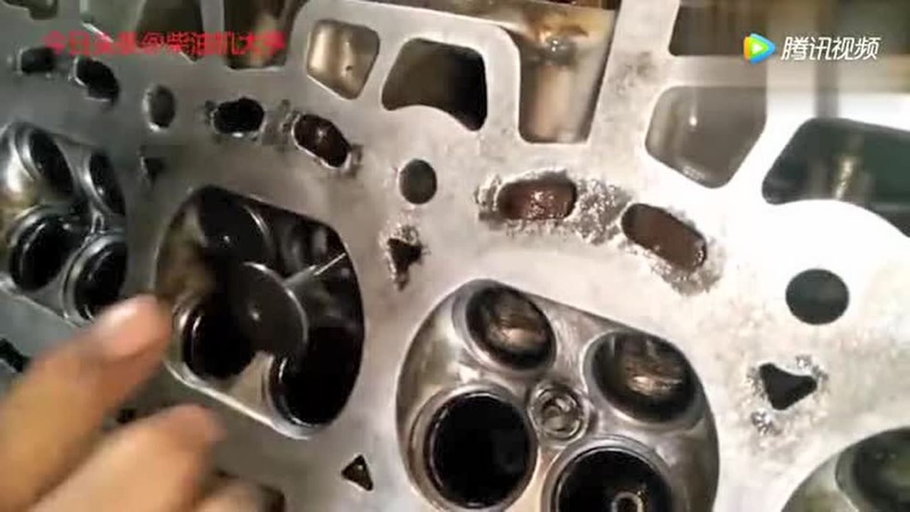 发动机气门座与气门研磨现场实操程序示范视频!_腾讯视频