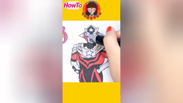 泰塔斯奥特曼 简笔画 绘画教程