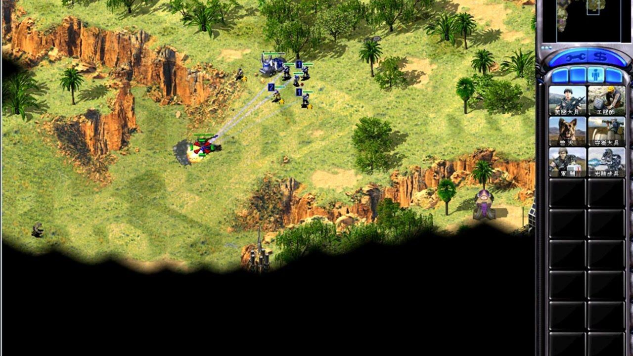 红警任务之亚马逊突击小队带着电子干扰车突袭尤里基地