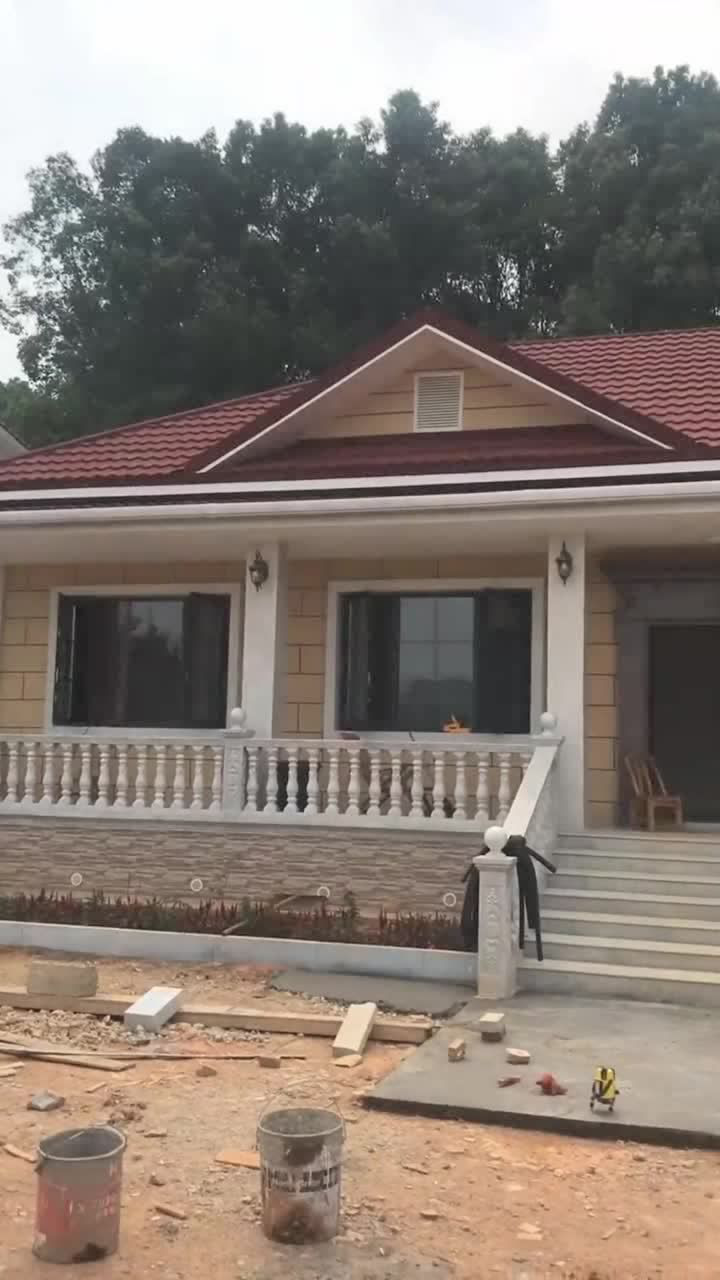 农村的一层小别墅这别墅的造型真漂亮看着就大气