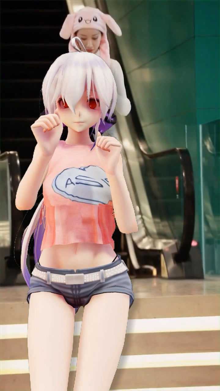 二次元小姐姐这个人鱼线也太完美了吧