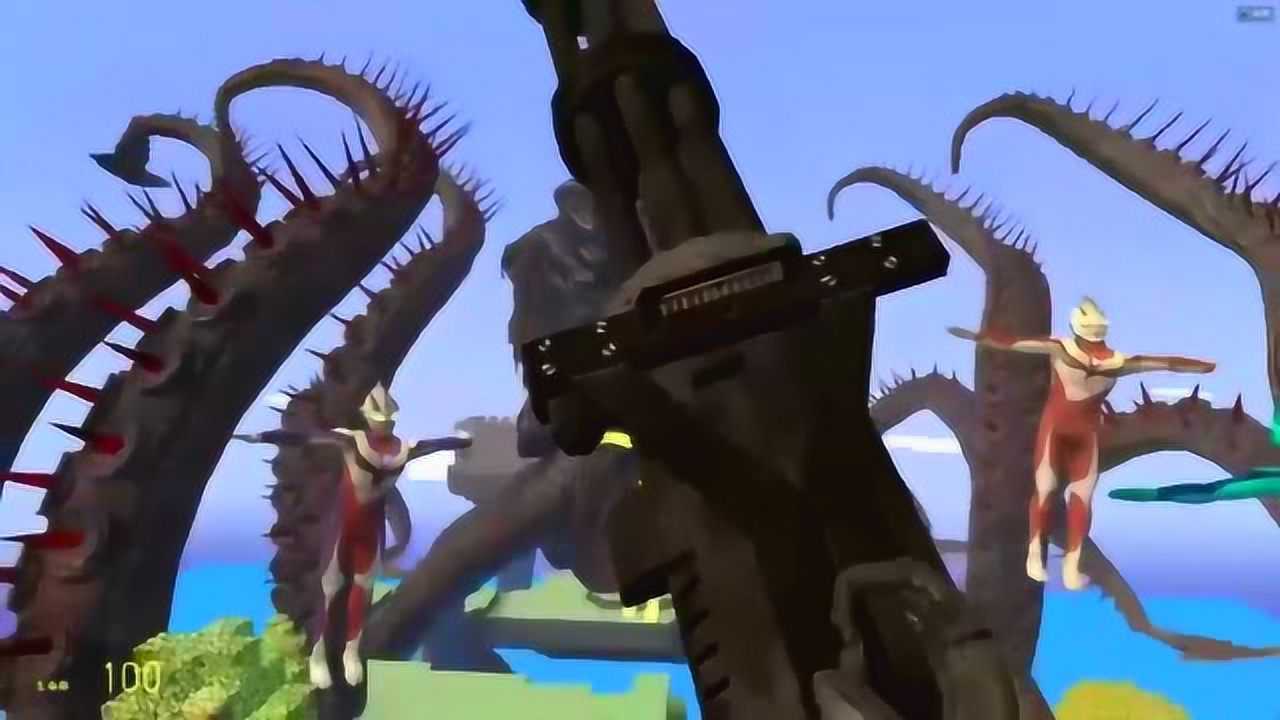 奥特曼:迪迦奥特曼被章鱼怪兽抓了