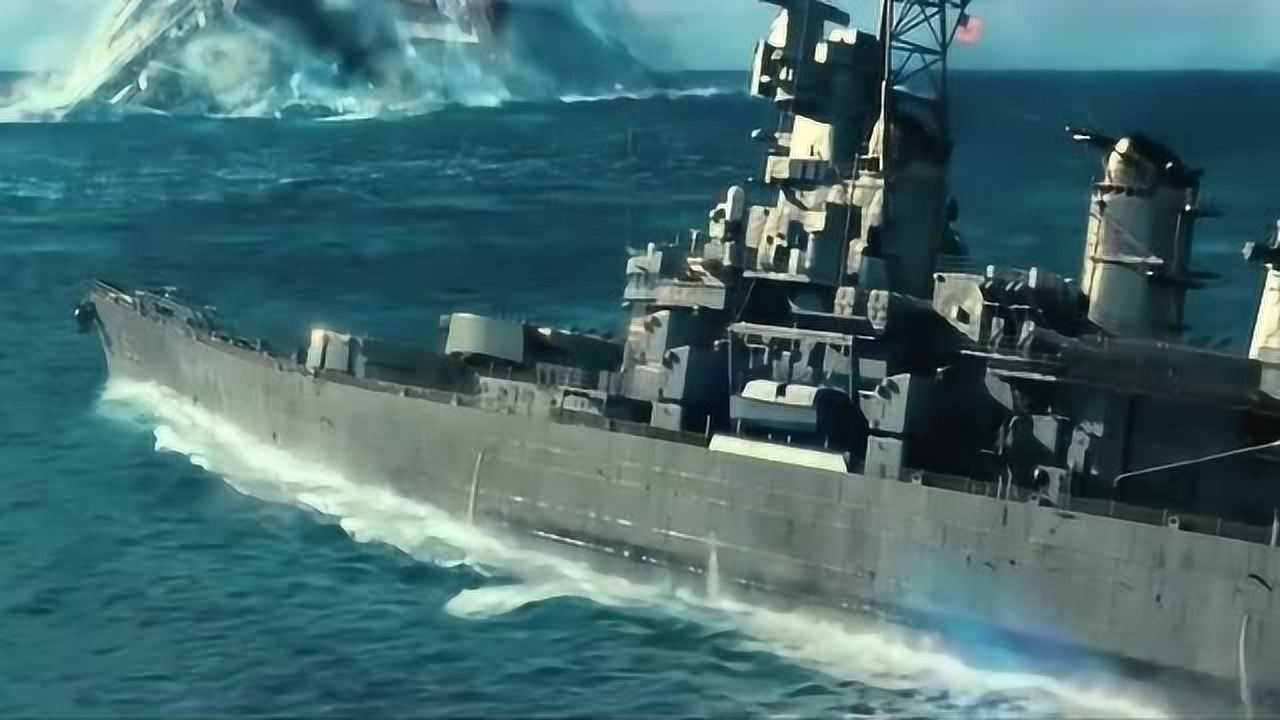 超级战舰海面大漂移406毫米口径炮轰炸外星母舰