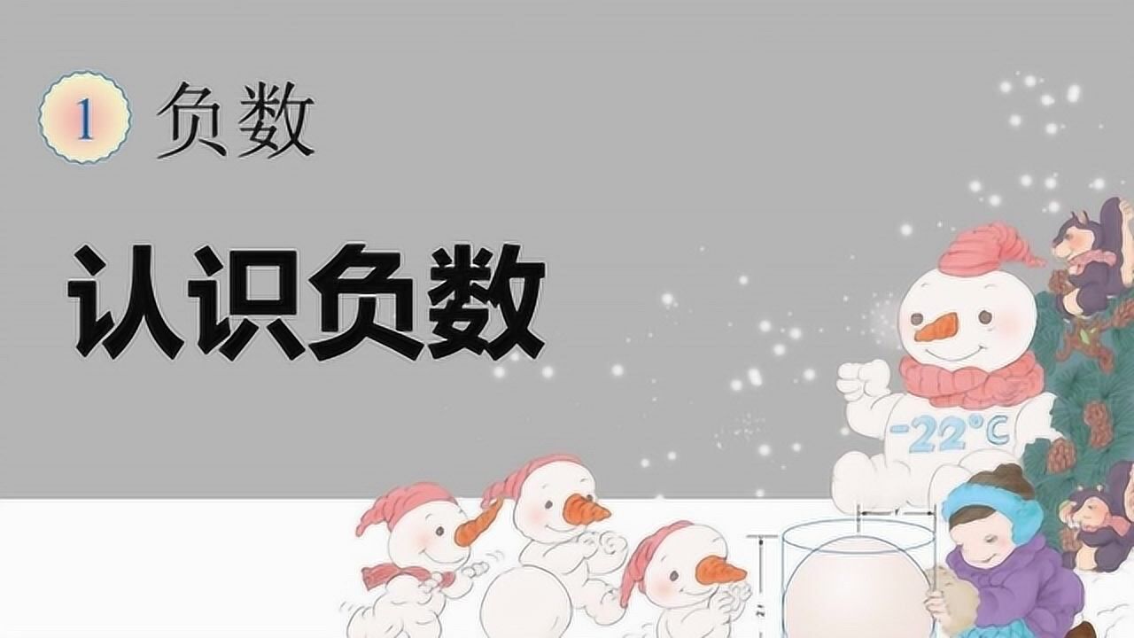 小学六年级数学人教版，第一章第1节，认识负数_高清