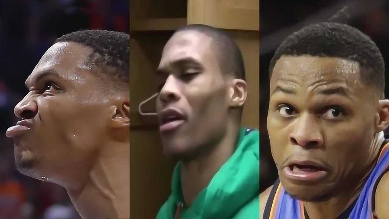 nba威少的表情包合集,这5个表情太绝了,和尼克杨有的一拼