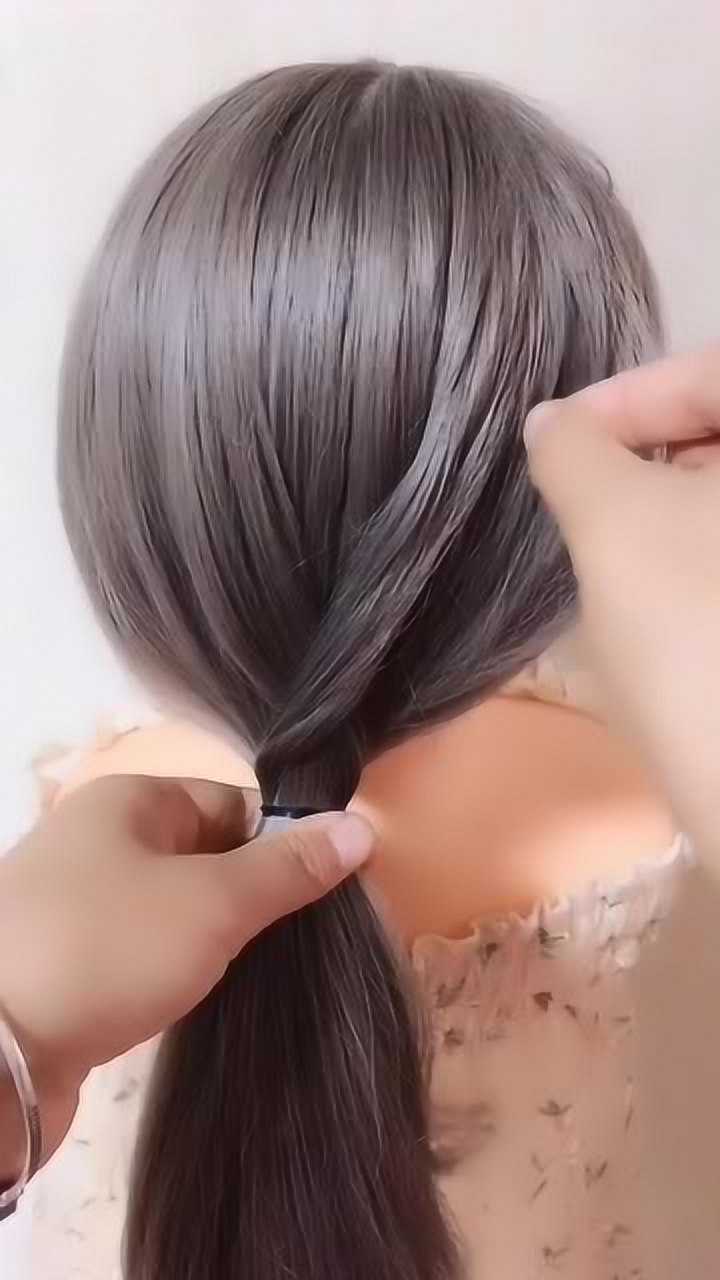 一根皮筋扎出唯美发型简单易学适合所有人