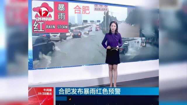 合肥市政务区降雨量超100毫米以上 市内多处路段积水