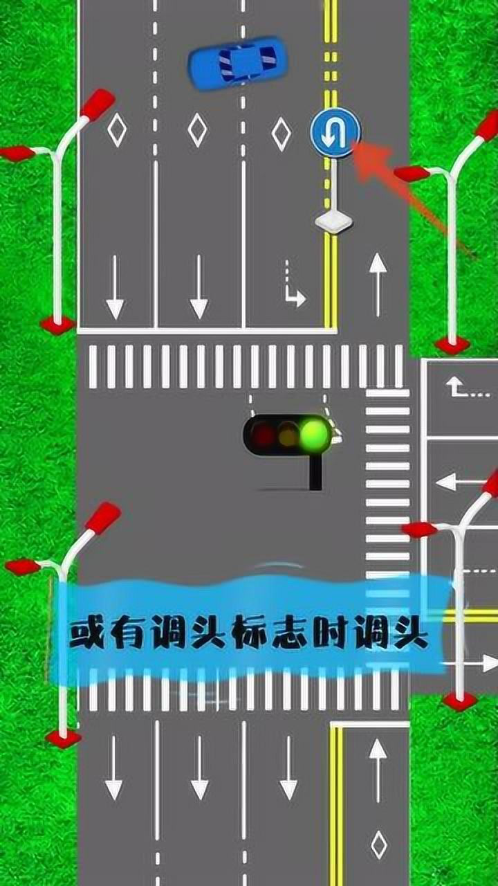 交规详解:行车至没有左转车道,只有直行的路口,该怎样掉头呢