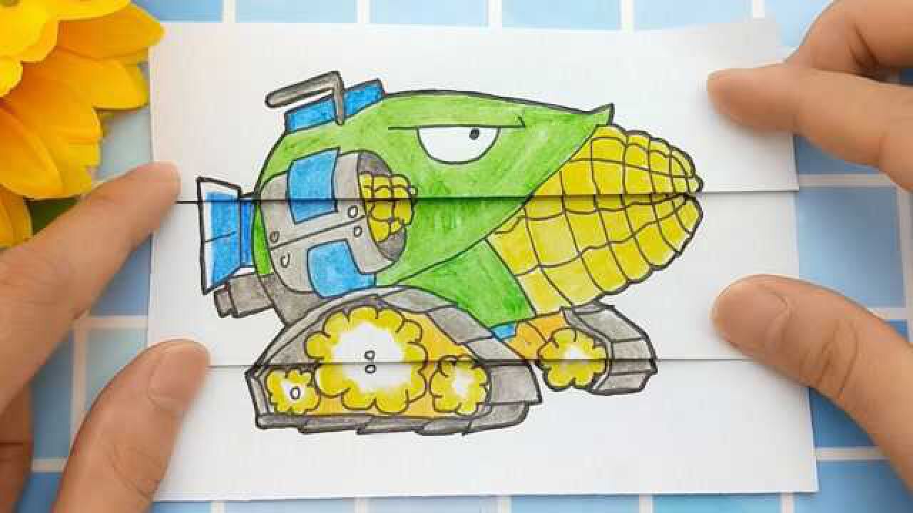 见过玉米加农炮手绘搞笑发射弹展开发射火力太惊讶真是有创意