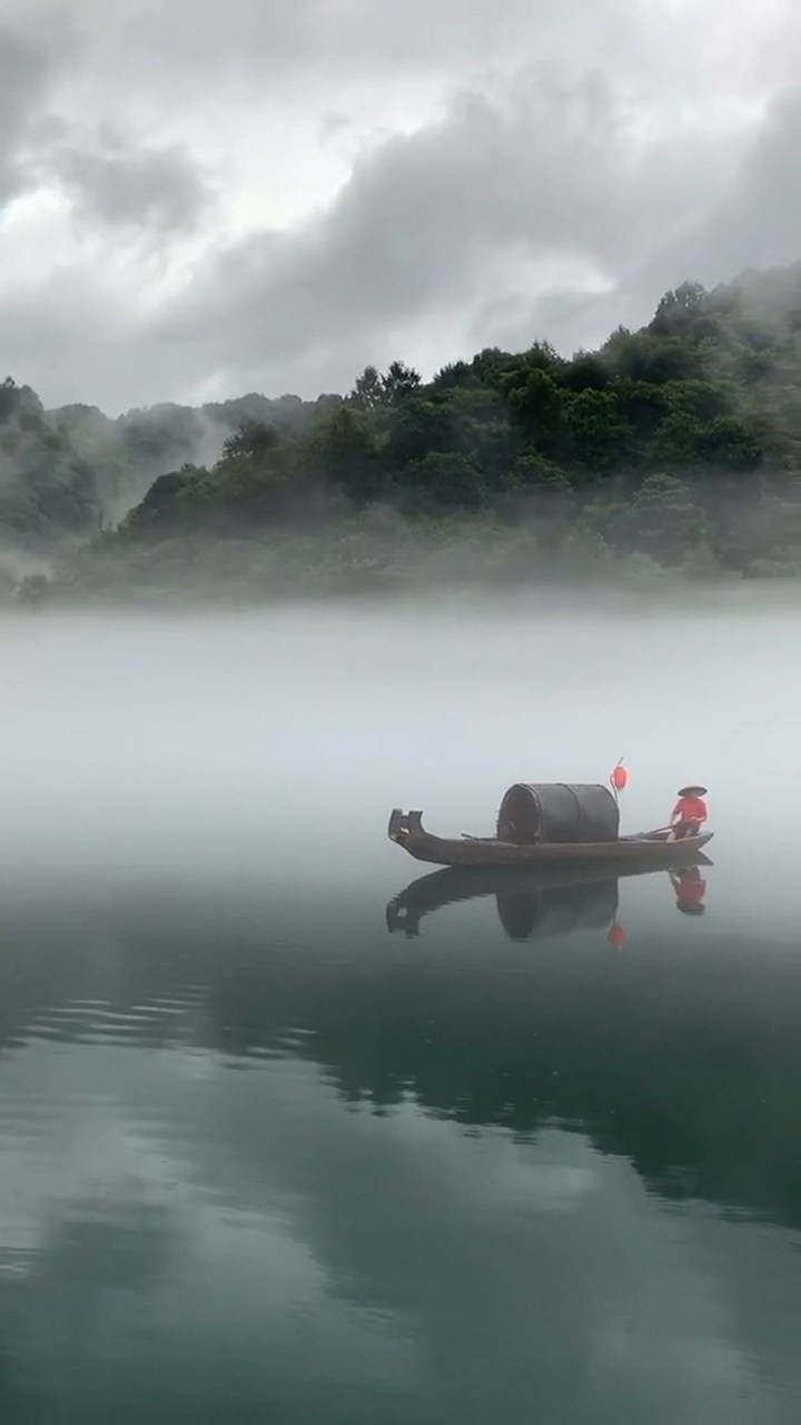 孤舟蓑笠翁,超美的景色